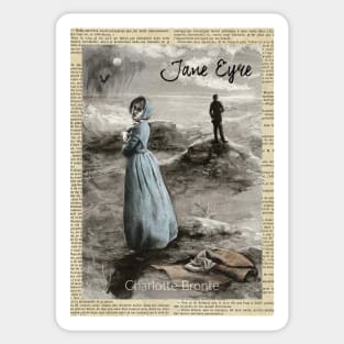 Jane Eyre Book Cover Art Sticker